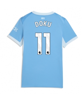 Billige Fotballdrakt Manchester City Jeremy Doku #11 Replika Hjemmedrakt Dame 2026-27 Kortermet